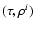 $(\tau,\rho^i)$
