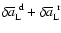 $\delta\overline{a}_{\rm L}^{~\rm d}+\delta\overline{a}_{\rm L}^{~\rm r}$