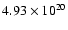$4.93\times10^{20}$