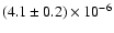 $(4.1\pm 0.2)\times10^{-6}$