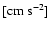$[{\rm cm\ s^{-2}}]$