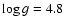 $\log{g}=4.8$
