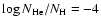 $\log{N_{\rm He}/N_{\rm H}}=-4$