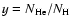 $y=N_{\rm He}/N_{\rm H}$