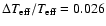 $\Delta T_{\rm eff}/ T_{\rm eff}= 0.026$