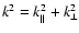 $k^2=k_\parallel^2+k_\perp^2$