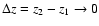 $\Delta
z=z_2-z_1\rightarrow0$