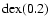 $\rm {dex}(0.2)$