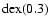 $\rm {dex}(0.3)$