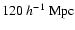 $120~h^{-1}~{\rm Mpc}$