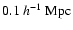 $0.1~h^{-1}~{\rm Mpc}$