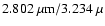 $\rm 2.802~{\mu}m/3.234~\mu$