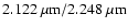 $\rm 2.122~{\mu}m/2.248~{\mu}m$