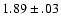 $1.89\pm .03$