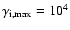 $\gamma _{\rm i,max}=10^{4}$