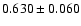 $0.630\pm0.060$