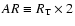 $AR\equiv R_{\rm T}\times 2$