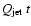 $Q_{\rm jet}~t$