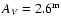 $A_V=2.6^{\rm m}$