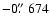 $-0\hbox{$.\!\!^{\prime\prime}$ }674$