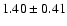 $1.40 \pm 0.41$
