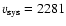 $v_{\rm sys}=2281$