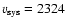 $v_{\rm sys}=2324$