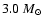 $3.0~M_{\odot}$