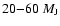 $20{-}60~M_{\rm J}$