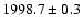 $1998.7\pm0.3$