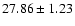 $27.86\pm1.23$