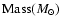 ${\rm Mass} (M_{\odot})$
