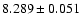 $8.289\pm0.051$