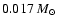 $0.017~M_{\odot}$