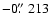 $-0\hbox{$.\!\!^{\prime\prime}$ }213$