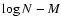$\log N - M$