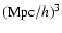 $({\rm Mpc}/h)^3$
