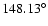 $148.13^\circ$