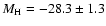 $M_{\rm H}=-28.3\pm1.3$
