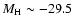 $M_{\rm H} \sim-29.5$