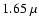 $1.65~\mu$