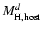 $M_{\rm H, host}^{{d}}$