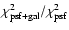 $\chi^2_{\rm psf+gal}/\chi^2_{\rm psf}$