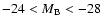 $-24<M_{\rm B}<-28$
