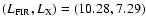$(L_{\rm FIR},L_{\rm X})=(10.28,7.29)$
