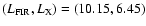 $(L_{\rm FIR},L_{\rm X})=(10.15,6.45)$
