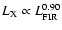 $L_{\rm X} \propto L_{\rm FIR}^{0.90}$