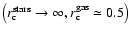 $\left(r_{\rm c}^{\rm stars} \rightarrow \infty, r_{\rm c}^{\rm gas} \simeq 0.5
\right)$