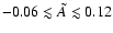 $-0.06 \lesssim \tilde{A} \lesssim 0.12$