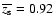 $\overline{z_{\rm s}}=0.92$